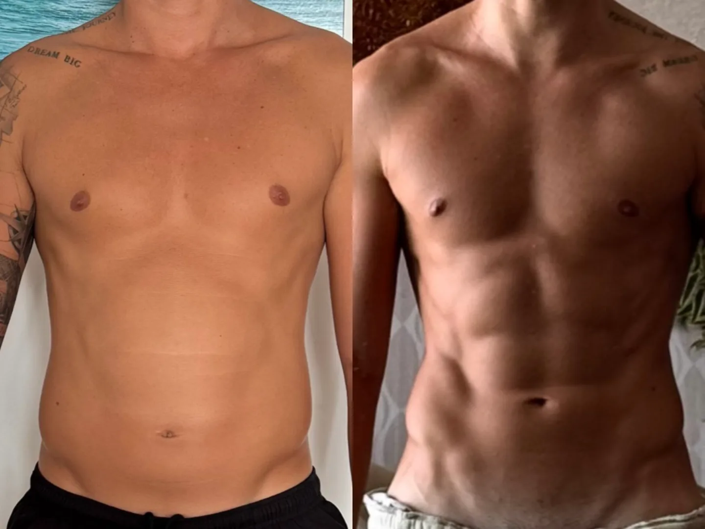Resultado de emagrecimento e hipertrofia com Carol Trindade — antes e depois 1